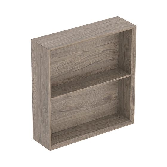 Geberit iCon Regal quadratisch, 45x46,7x13,2cm, Nussbaum hickory Melamin Holzstruktur