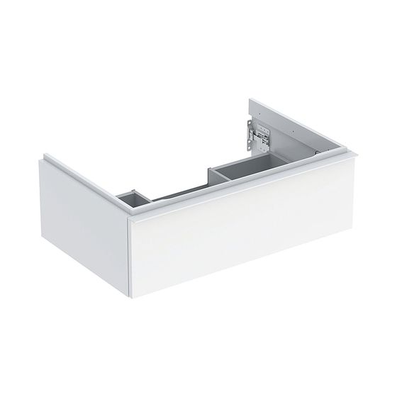 Geberit iCon Unterschrank für Waschtisch, 1 Schublade Waschtisch 75cm, Weiß lackiert hochglänzend/pulverbeschichtet matt