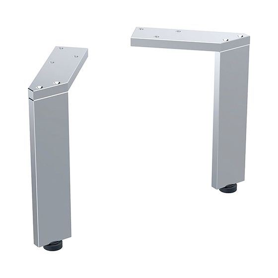 Geberit Set Füße Höhe 18cm, Hochglanz-verchromt