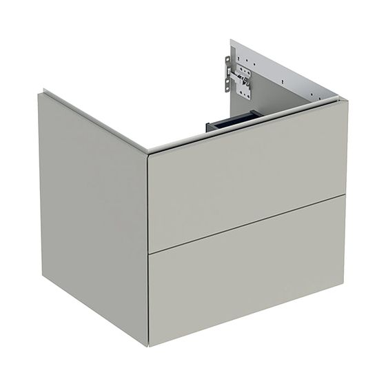 Geberit ONE Unterschrank für Waschtisch, 2 Schubladen, Breite Waschtisch 60cm, Höhe 50,4cm, Tiefe 47cm, Greige/lackiert matt