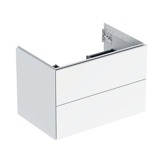Geberit ONE Unterschrank für Waschtisch, 2 Schubladen, Breite Waschtisch 75cm, H 50,4cm T 47cm Weiß/lackiert hochglänzend