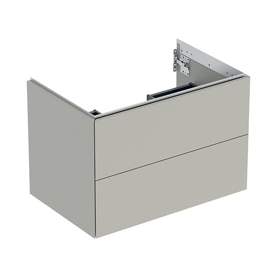 Geberit ONE Unterschrank für Waschtisch, 2 Schubladen, Breite Waschtisch 75cm, Höhe 50,4cm, Tiefe 47cm, Greige/lackiert matt