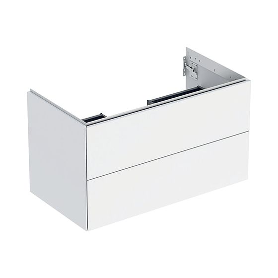 Geberit ONE Unterschrank für Waschtisch, 2 Schubladen, Breite Waschtisch 90cm, Höhe 50,4cm, Tiefe 47cm, Weiß lackiert matt