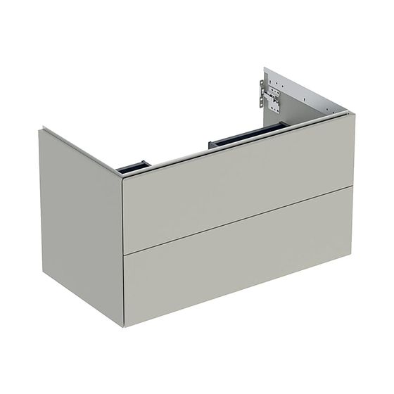 Geberit ONE Unterschrank für Waschtisch, 2 Schubladen, Breite Waschtisch 90cm, Höhe 50,4cm, Tiefe 47cm, Greige/lackiert matt