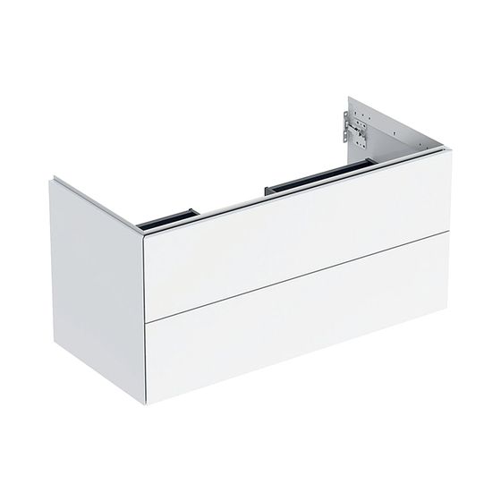 Geberit ONE Unterschrank für Waschtisch, 2 Schubladen, Breite Waschtisch 105cm, H 50,4cm T 47cm Weiß/lackiert hochglänzend