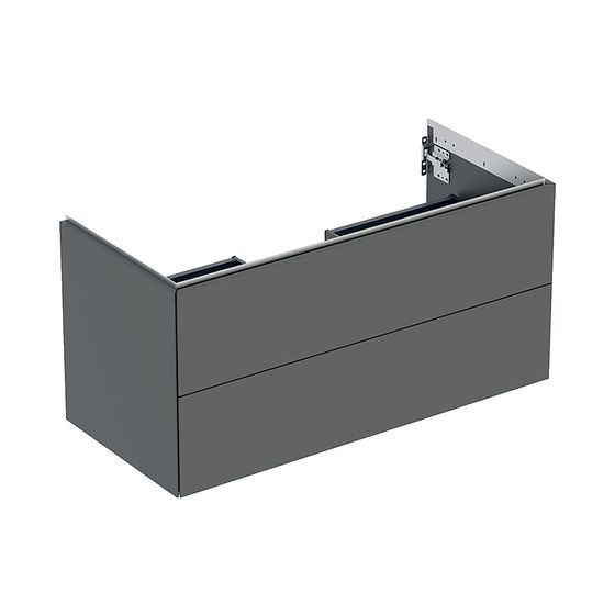 Geberit ONE Unterschrank für Waschtisch, 2 Schubladen, Breite Waschtisch 105cm, Höhe 50,4cm, Tiefe 47cm, Lava lackiert matt