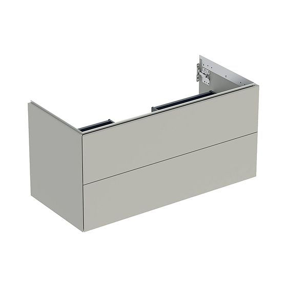 Geberit ONE Unterschrank für Waschtisch, 2 Schubladen, Breite Waschtisch 105cm, Höhe 50,4cm, Tiefe 47cm, Greige/lackiert matt