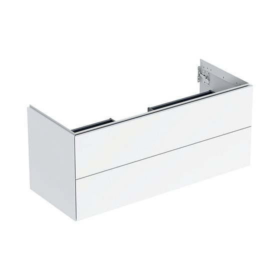 Geberit ONE Unterschrank für Waschtisch, 2 Schubladen, Breite Waschtisch 120cm, H 50,4cm T 47cm Weiß/lackiert hochglänzend