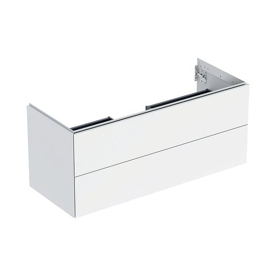 Geberit ONE Unterschrank für Waschtisch, 2 Schubladen, Breite Waschtisch 120cm, Höhe 50,4cm, Tiefe 47cm, Weiß lackiert matt