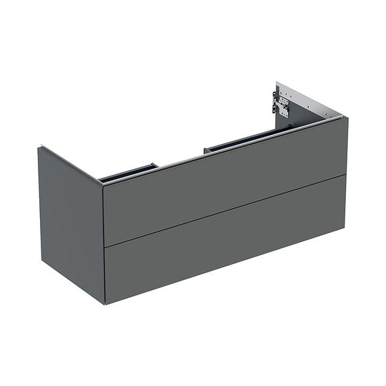 Geberit ONE Unterschrank für Waschtisch, 2 Schubladen, Breite Waschtisch 120cm, Höhe 50,4cm, Tiefe 47cm, Lava lackiert matt
