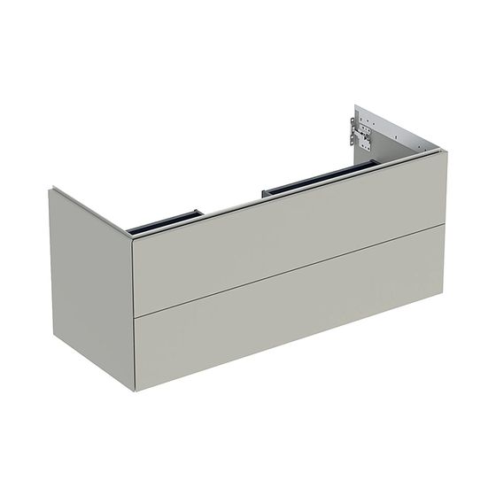 Geberit ONE Unterschrank für Waschtisch, 2 Schubladen, Breite Waschtisch 120cm, Höhe 50,4cm, Tiefe 47cm, Greige/lackiert matt