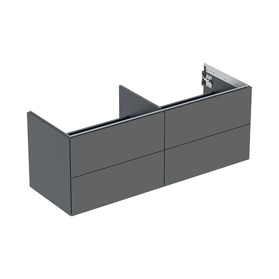 Geberit ONE Unterschrank für Waschtisch, 4 Schubladen, Breite Waschtisch 135cm, Höhe 50,4cm, Tiefe 47cm, Lava lackiert matt
