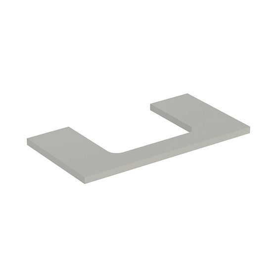 Geberit ONE Waschtischplatte Ausschnitt mittig, für Aufsatzwaschtisch rechteckig, 90x3x47cm, Greige/lackiert matt
