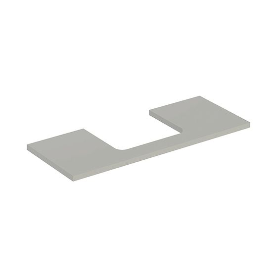 Geberit ONE Waschtischplatte Ausschnitt mittig, für Aufsatzwaschtisch rechteckig, 120x3x47cm, Greige/lackiert matt