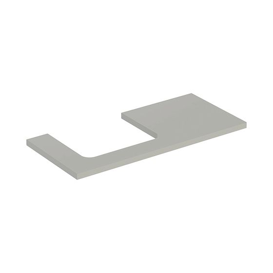 Geberit ONE Waschtischplatte Ausschnitt links, für Aufsatzwaschtisch rechteckig, 105x3x47cm, Greige/lackiert matt
