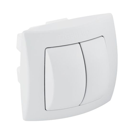 Geberit Handdrücker für 2-Mengen-Spülung, für WC-Steuerung mit pneumatischer Spülauslösung weiß-alpin, aus Kunststoff
