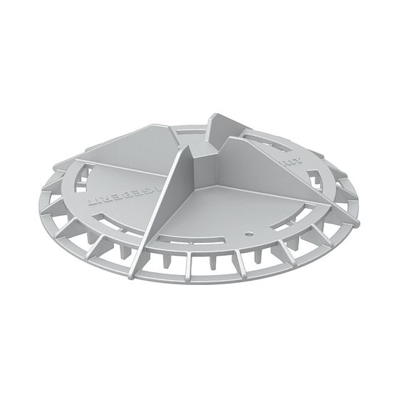 Geberit Laubfang aus Aluminiumguss, für Geberit Pluvia Dachwassereinlauf mit Befestigungsflansch, für Dachabdichtungsfolien