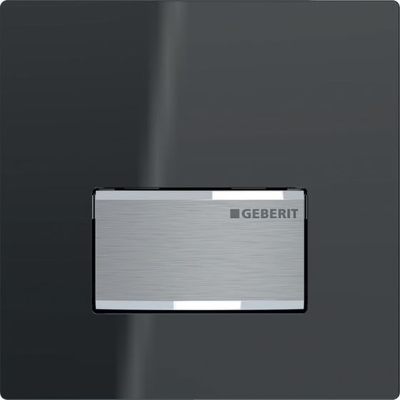 Geberit Typ 50 Betätigungsplatte für Urinalsteuerung mit pneumatischer Spülauslösung, Square 13x13x1,2cm, Lava/Glas