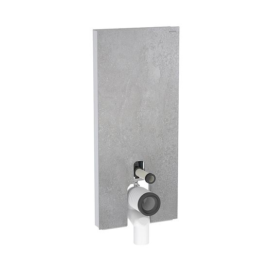 Geberit Monolith Sanitärmodul für Stand-WC, Höhe 114cm, Frontverkleidung aus Steinzeug Betonoptik, Aluminium