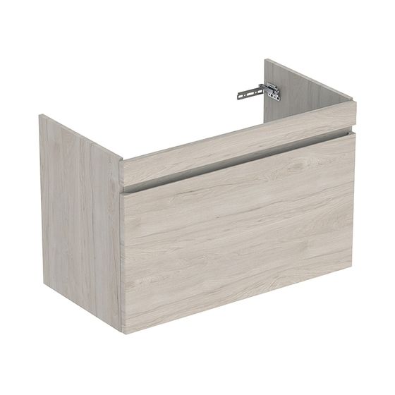 Geberit Renova Plan Unterschrank für Waschtisch Schublade, Innenschublade, 92,8x60,6x44,6cm, Waschtisch 100cm, Nussbaum h. hell