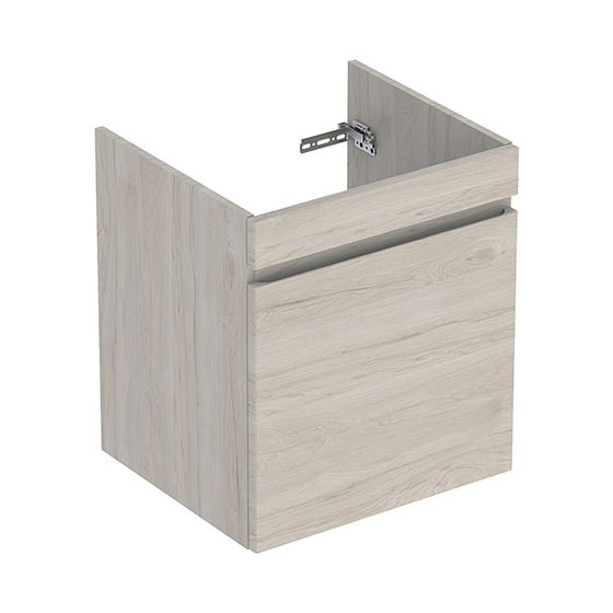 Geberit Renova Plan Unterschrank für Möbelwaschtisch, 1 Schublade, 1 Innensch., 53,8x60,5x47,3cm, Nussbaum hell/Folie strukt.