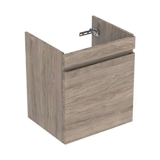 Geberit Renova Plan Unterschrank für Möbelwaschtisch, 1 Schublade, 1 Innenschublade, 58,8x60,5x47,3cm, Nussbaum/Folie strukt.
