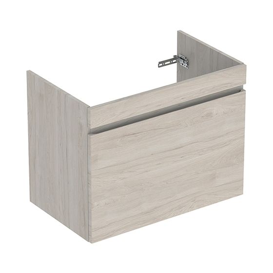 Geberit Renova Plan Unterschrank für Möbelwaschtisch, 1 Schublade, 1 Innensch., 78,8x60,5x47,3cm, Nussbaum hell/Folie strukt.