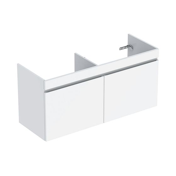 Geberit Renova Plan Unterschrank für Doppelmöbelwaschtisch 2 Schubladen 2 Innensch. 129x605x473cm Weiß/lackiert hochglanz