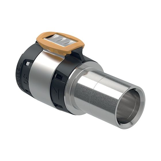 Geberit FlowFit Übergang auf Geberit Mapress, mit Einschubende d 63mm, d1 54mm, Edelstahl 1,4401