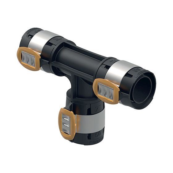 Geberit FlowFit T-Stück egal Außendurchmesser 63mm, PPSU