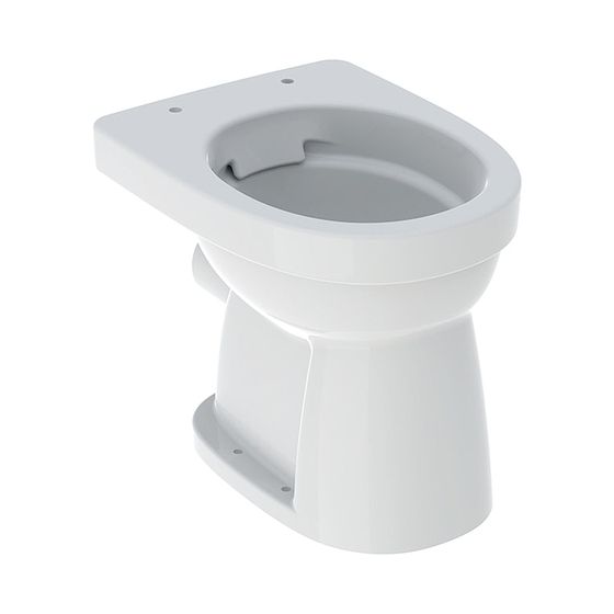Geberit Renova Stand-WC Flachspüler, Abgang horizontal, Rimfree Tiefe 47cm, Weiß/KeraTect
