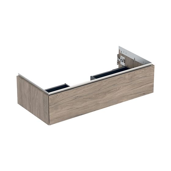 Geberit ONE Unterschrank für Waschtisch, 1 Schublade, B Waschtisch 105cm, H 26,6cm T 47cm Nussbaum hickory/Melamin Holzstruktur
