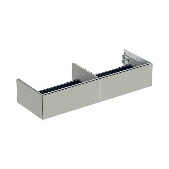 Geberit ONE Unterschrank für Waschtisch, 2 Schubladen, Breite Waschtisch 135cm, Höhe 26,6cm, Tiefe 47cm, Greige/lackiert matt