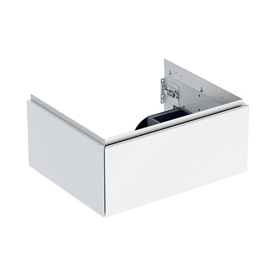 Geberit ONE Unterschrank für Waschtisch, 1 Schublade, B Waschtisch 60cm, Höhe 26,6cm, Tiefe 47cm, Weiß/lackiert hochglanz