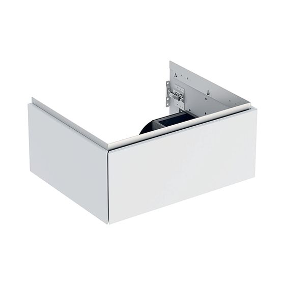 Geberit ONE Unterschrank für Waschtisch, 1 Schublade, Breite Waschtisch 60cm, Höhe 26,6cm, Tiefe 47cm, Weiß lackiert matt
