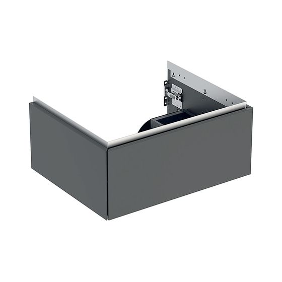Geberit ONE Unterschrank für Waschtisch, 1 Schublade, Breite Waschtisch 60cm, Höhe 26,6cm, Tiefe 47cm, Lava lackiert matt
