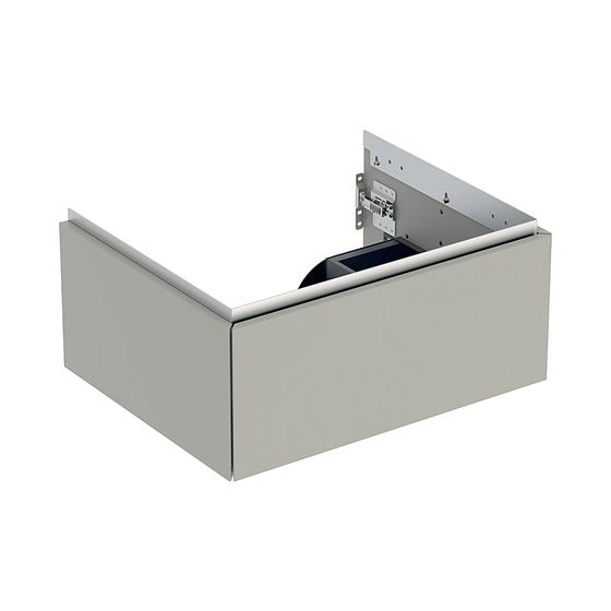Geberit ONE Unterschrank für Waschtisch, 1 Schublade, Breite Waschtisch 60cm, Höhe 26,6cm, Tiefe 47cm, Greige/lackiert matt