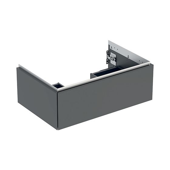 Geberit ONE Unterschrank für Waschtisch, 1 Schublade, Breite Waschtisch 75cm, Höhe 26,6cm, Tiefe 47cm, Lava lackiert matt