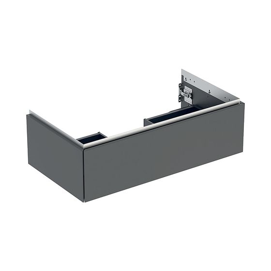 Geberit ONE Unterschrank für Waschtisch, 1 Schublade, Breite Waschtisch 90cm, Höhe 26,6cm, Tiefe 47cm, Lava lackiert matt