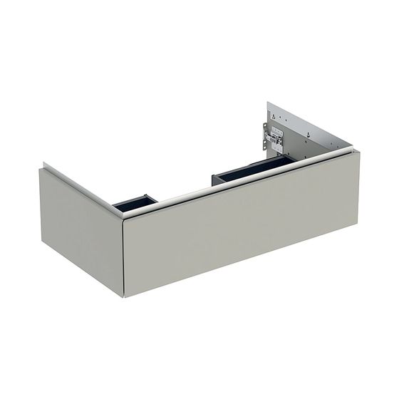 Geberit ONE Unterschrank für Waschtisch, 1 Schublade, Breite Waschtisch 90cm, Höhe 26,6cm, Tiefe 47cm, Greige/lackiert matt