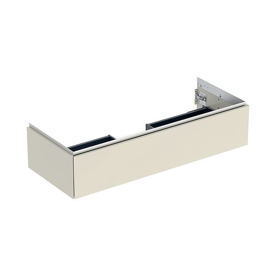 Geberit ONE Unterschrank für Waschtisch, 1 Schublade, Breite Waschtisch 120cm, H 26,6cm T 47cm Sandgrau/lackiert hochglänzend