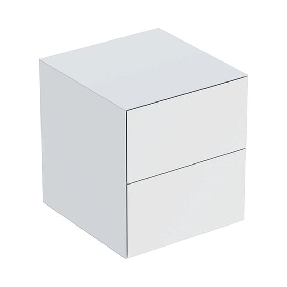 Geberit ONE Seitenschrank 2 Schubladen, 45x49,2x47cm, Mattweiß