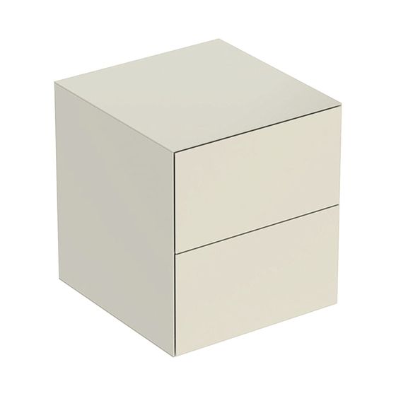 Geberit ONE Seitenschrank 2 Schubladen, 45x49,2x47cm, Sandgrau hochglanz