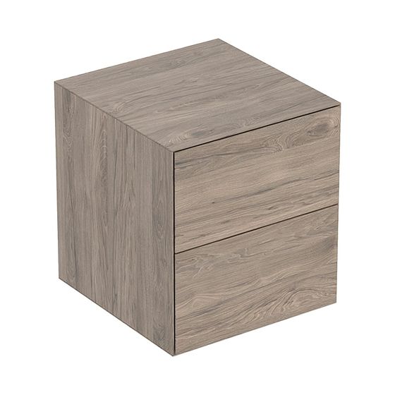 Geberit ONE Seitenschrank 2 Schubladen, 45x49,2x47cm, Nussbaum hickory