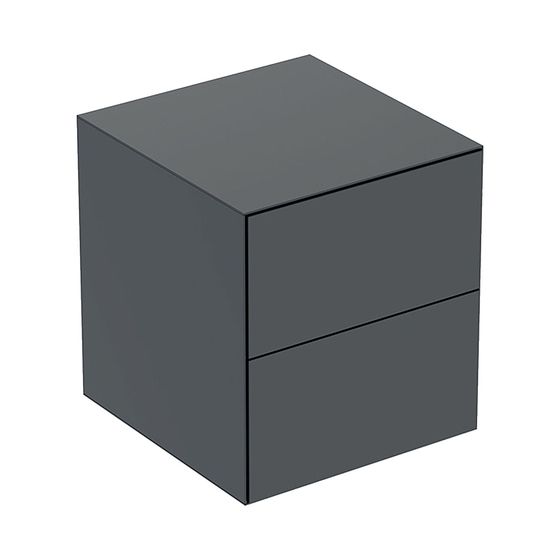 Geberit ONE Seitenschrank 2 Schubladen, 45x49,2x47cm, Mattschwarz
