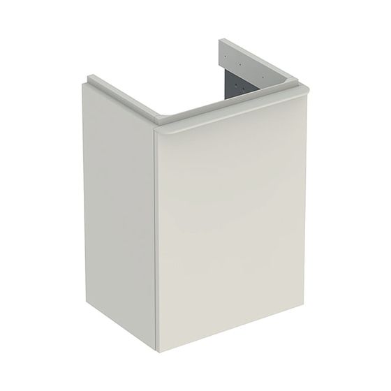 Geberit Smyle Square Unterschr. für Handwaschbecken, 1 Tür, Anschlag Links, 44,2x61,7x35,6cm Sandgrau, Waschtisch 45cm