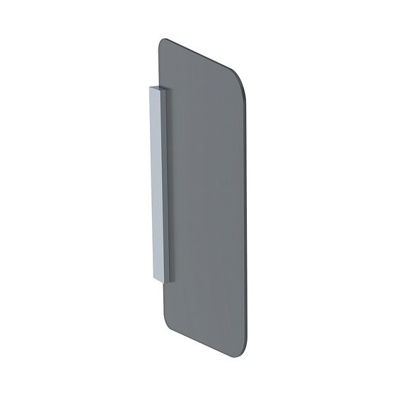 Geberit Urinaltrennwand Glas Halterung Aluminium gebürstet, Glas Anthrazit, satiniert