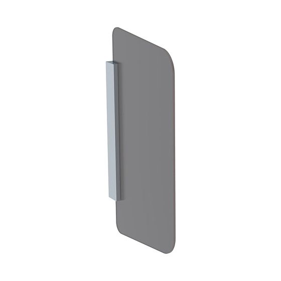 Geberit Urinaltrennwand Glas Halterung Aluminium gebürstet, Glas Umbra, satiniert