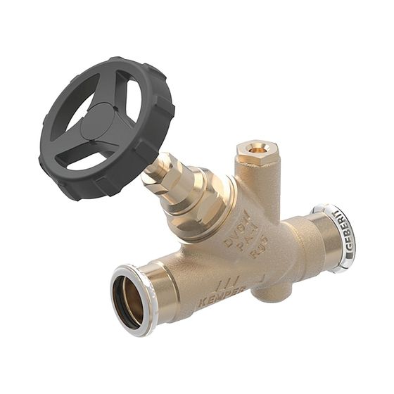 Geberit Mapress Schrägsitz-Absperrventil Außendurchmesser 15mm, 16 bar