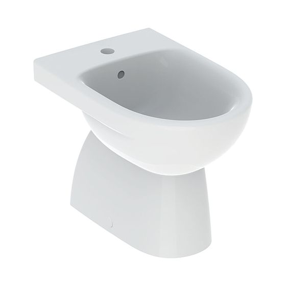 Geberit Renova Standbidet teilgeschlossene Form, Tiefe 52cm, Überlauf sichtbar, Weiß